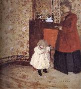 Edouard Vuillard Wife and children painting